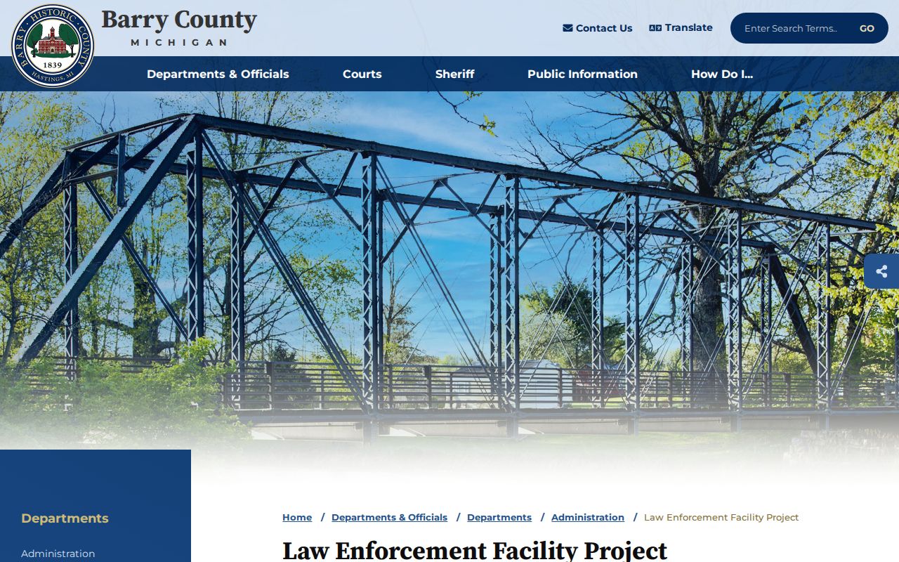 Barry County Jail release facility replacement planning project